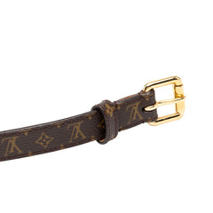 ルイ ヴィトン モノグラム サンチュール ベルト サイズ80/32 M9274W ブラウン ゴールド PVC レザー レディース LOUIS VUITTON 中古
