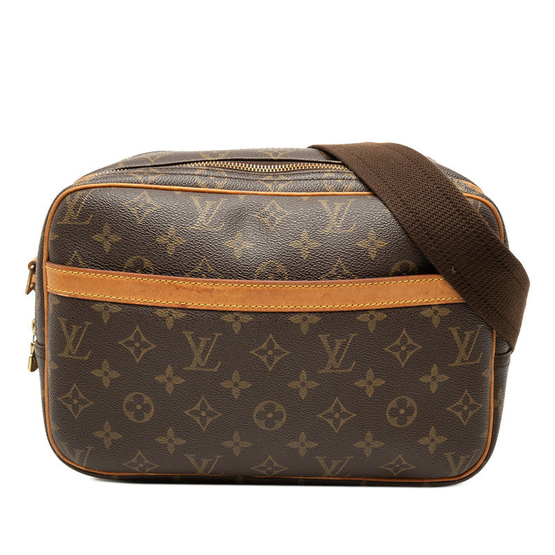 ルイ ヴィトン モノグラム リポーターPM 斜め掛け ショルダーバッグ M45254 ブラウン PVC レザー レディース LOUIS VUITTON 【中古】