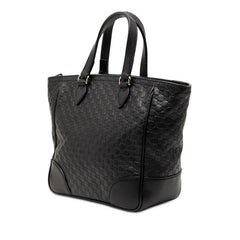 グッチ マイクログッチシマ ハンドバッグ ショルダーバッグ 2WAY 449241 ブラック レザー レディース GUCCI 【中古】