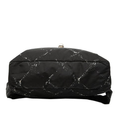 シャネル トラベルライン リュック バックパック ブラック ナイロン レディース CHANEL 【中古】