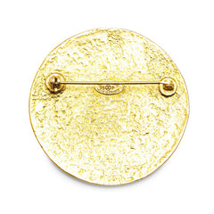 シャネル ヴィンテージ ココマーク ラウンド ブローチ ゴールド メッキ レディース CHANEL 【中古】