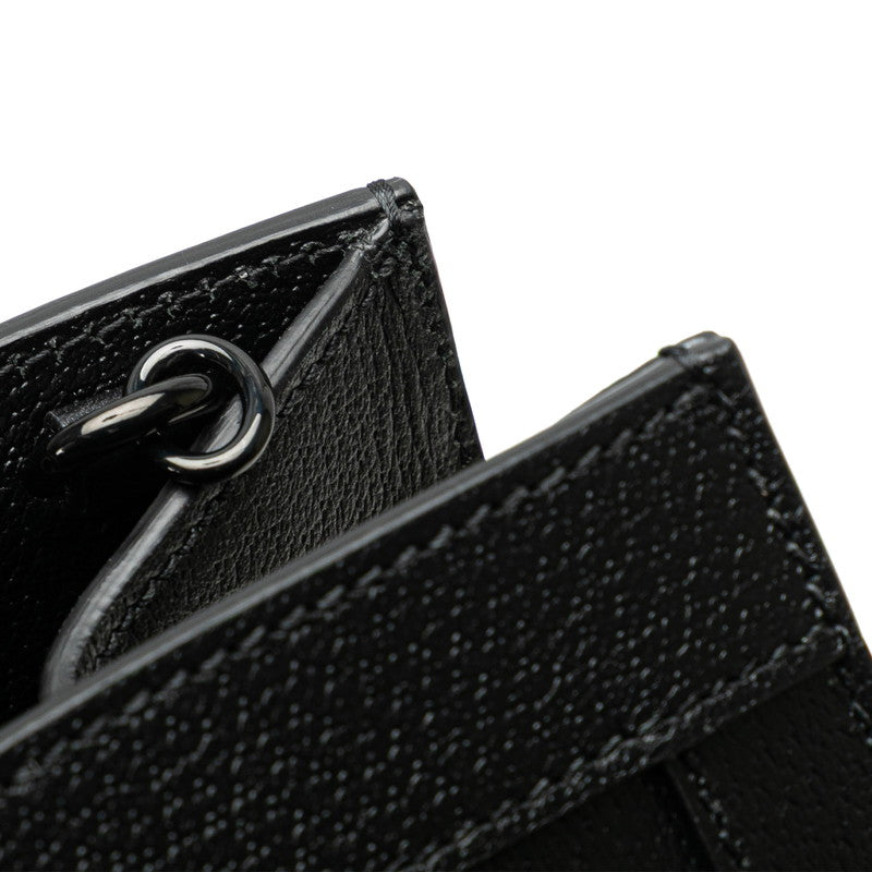 グッチ バンブー ダイアナ ラージ シェリーライン トートバッグ ショルダーバッグ 2WAY 703218 ブラック レザー レディース GUCCI 【中古】