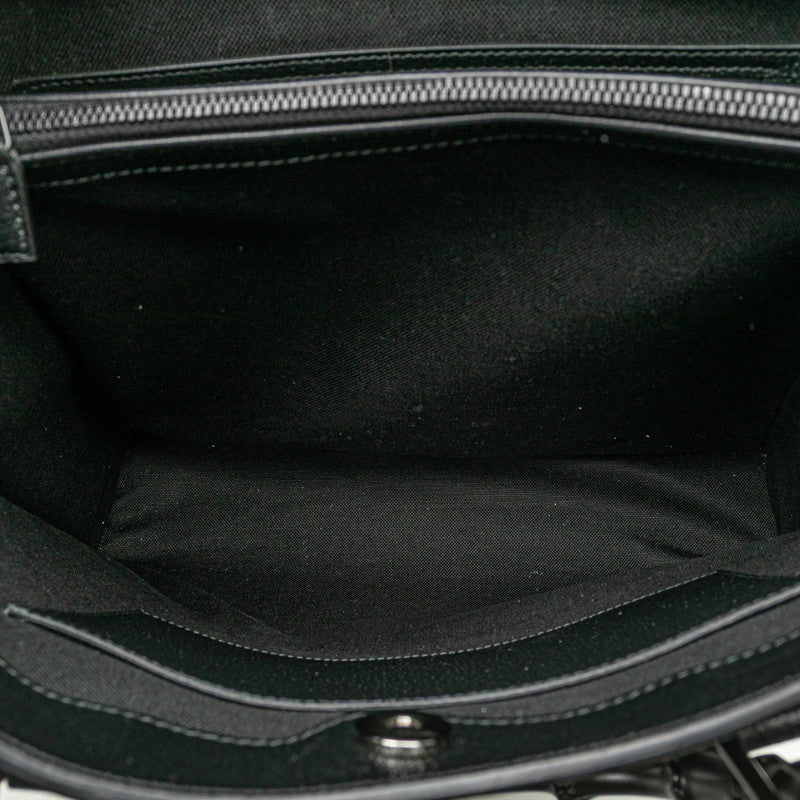 グッチ バンブー ダイアナ ラージ シェリーライン トートバッグ ショルダーバッグ 2WAY 703218 ブラック レザー レディース GUCCI 【中古】