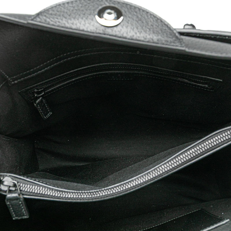 グッチ バンブー ダイアナ ラージ シェリーライン トートバッグ ショルダーバッグ 2WAY 703218 ブラック レザー レディース GUCCI 【中古】