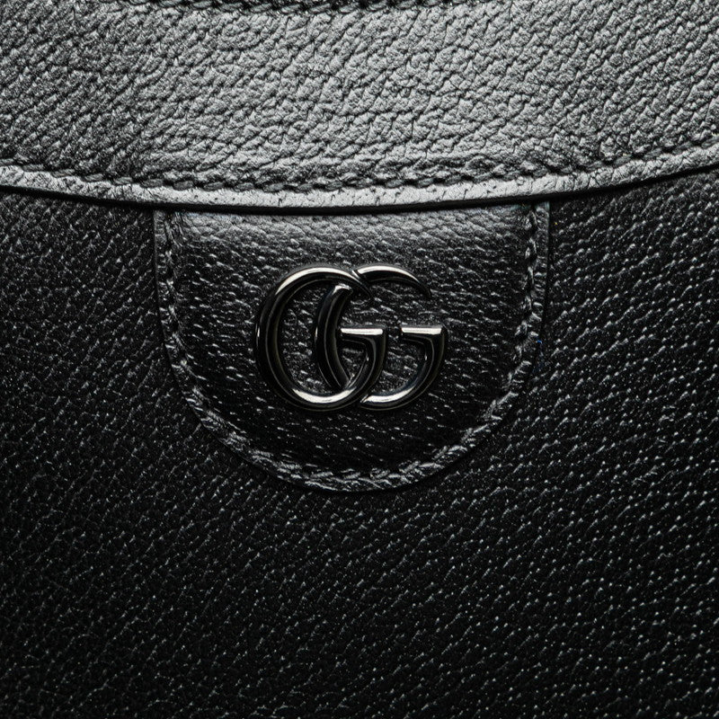 グッチ バンブー ダイアナ ラージ シェリーライン トートバッグ ショルダーバッグ 2WAY 703218 ブラック レザー レディース GUCCI 【中古】