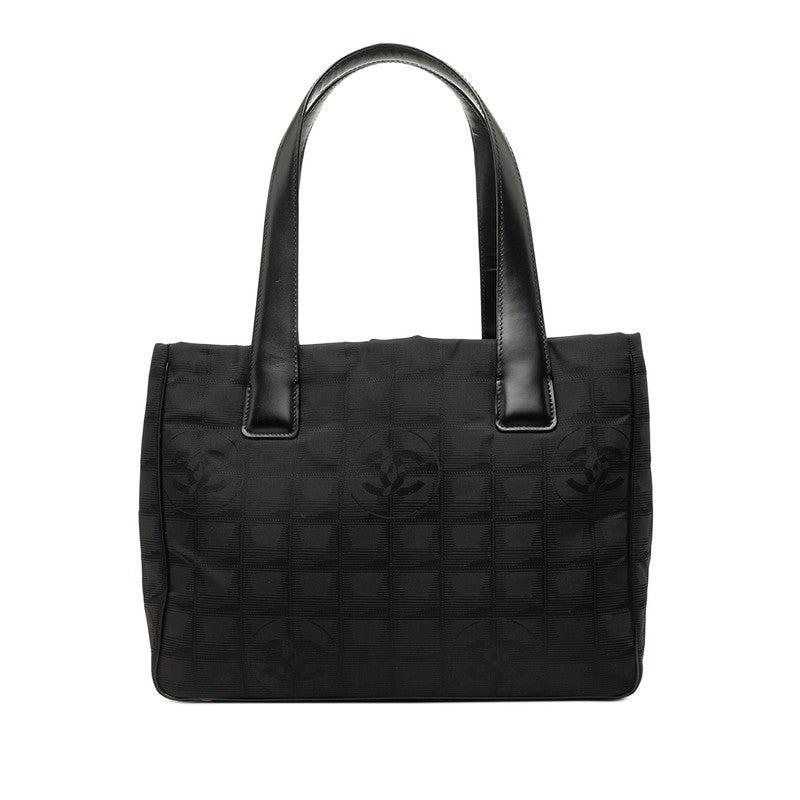 シャネル ニュートラベルラインPM トートバッグ ショルダーバッグ A20457 ブラック ナイロン レザー レディース CHANEL 中古