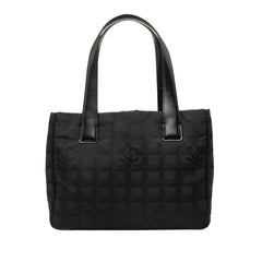 シャネル ニュートラベルラインPM トートバッグ ショルダーバッグ A20457 ブラック ナイロン レザー レディース CHANEL 中古