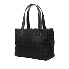 シャネル ニュートラベルラインPM トートバッグ ショルダーバッグ A20457 ブラック ナイロン レザー レディース CHANEL 中古