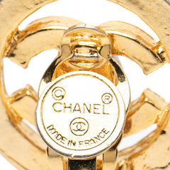 シャネル ココマーク イヤリング ゴールド メッキ ラインストーン レディース CHANEL 【中古】
