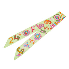 エルメス ツイリー TOHU BOHU 24 Fbg スカーフ グリーン マルチカラー シルク レディース HERMES 【中古】