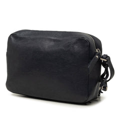 サンローラン ルー 斜め掛け ショルダーバッグ タッセル カメラバッグ 470299 ネイビー レザー レディース SAINT LAURENT 中古