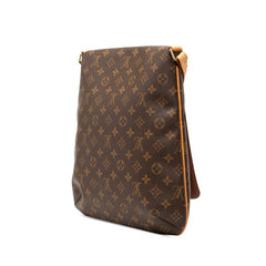 ルイ ヴィトン モノグラム ミュゼット 斜め掛け ショルダーバッグ M51256 ブラウン PVC レザー レディース LOUIS VUITTON 【中古】