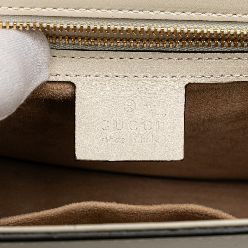 グッチ シルヴィ ワンショルダーバッグ 421882 ホワイト マルチカラー レザー レディース GUCCI 【中古】