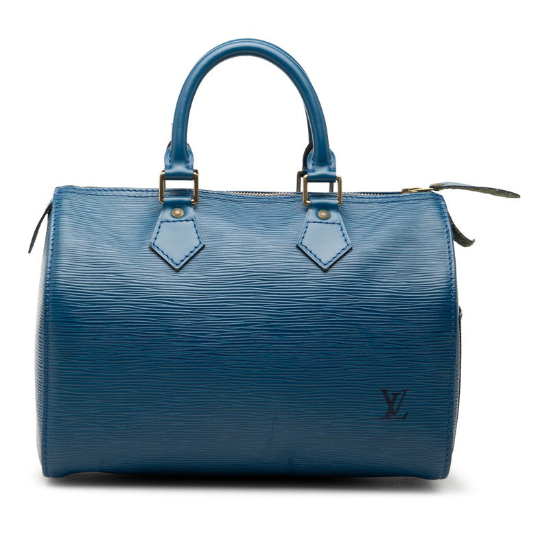ルイ ヴィトン エピ スピーディ25 ハンドバッグ ミニボストンバッグ M43015 トレドブルー レザー レディース LOUIS VUITTON 【中古】
