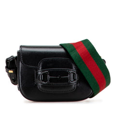 グッチ ホースビット1955 シェリーライン ハンドバッグ ショルダーバッグ 2WAY 726863 ブラック レザー レディース GUCCI 【中古】
