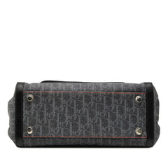 ディオール フライトライン トロッター ハンドバッグ グレー オレンジ デニム レザー レディース Dior 【中古】