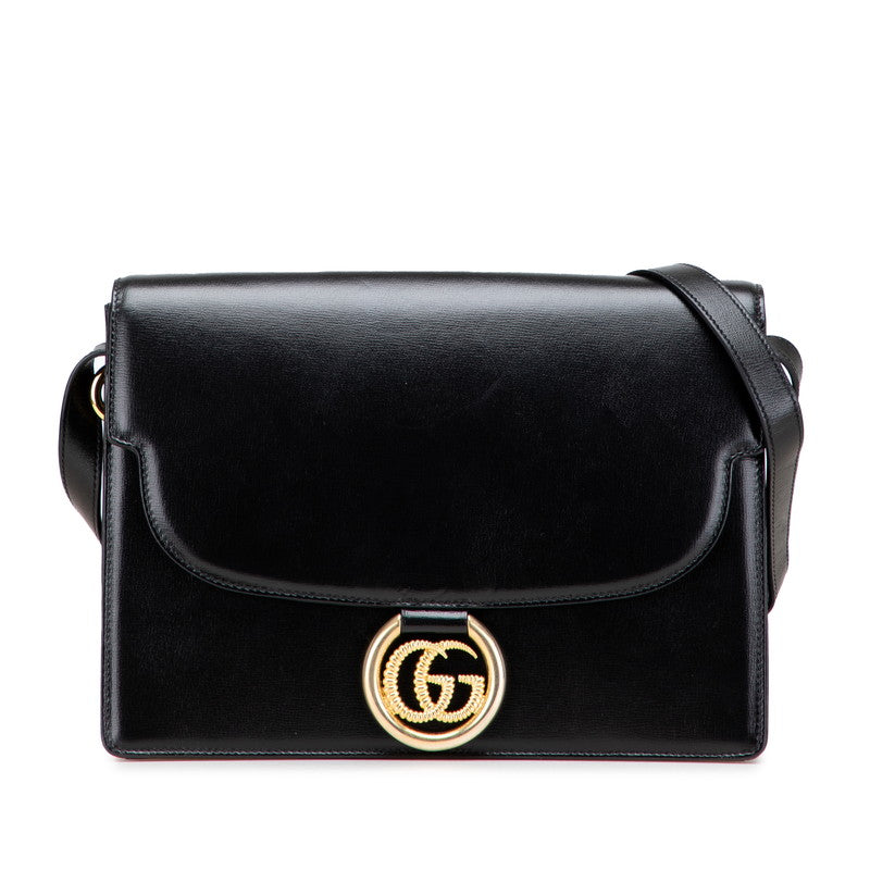 グッチ GGマーモント ショルダーバッグ 589471 ブラック レザー レディース GUCCI 【中古】