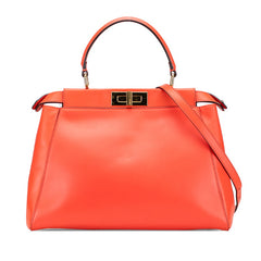 フェンディ ピーカブー ミディアム ハンドバッグ ショルダーバッグ 2WAY 8BN226 レッド レザー レディース FENDI 【中古】