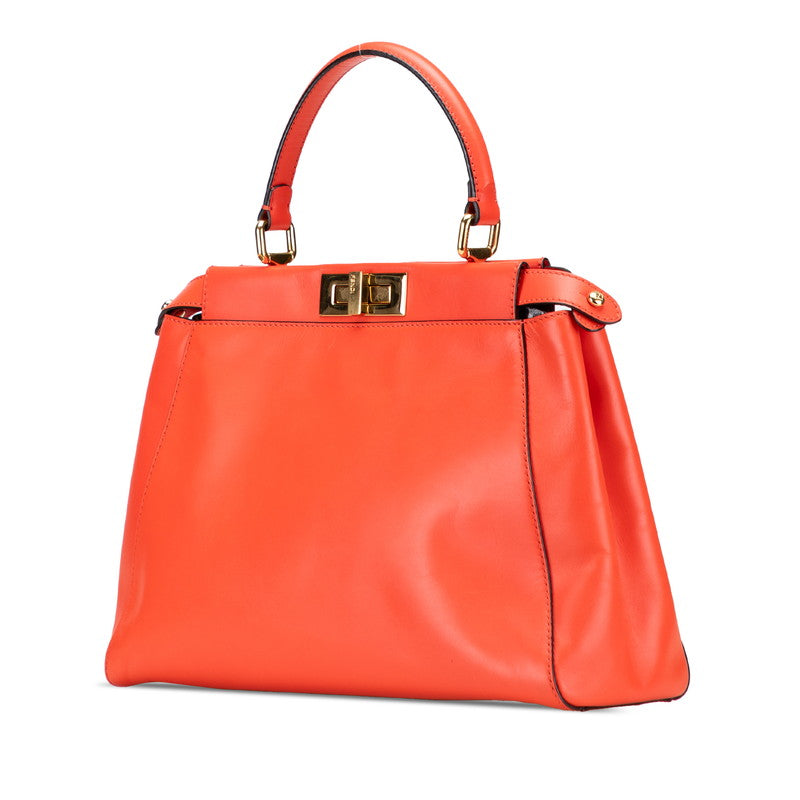 フェンディ ピーカブー ミディアム ハンドバッグ ショルダーバッグ 2WAY 8BN226 レッド レザー レディース FENDI 【中古】