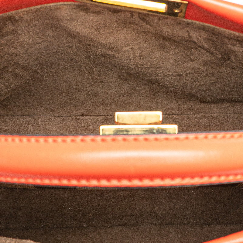 フェンディ ピーカブー ミディアム ハンドバッグ ショルダーバッグ 2WAY 8BN226 レッド レザー レディース FENDI 【中古】