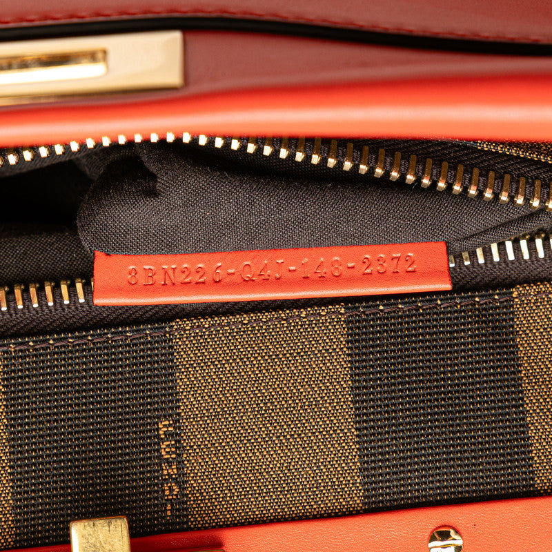 フェンディ ピーカブー ミディアム ハンドバッグ ショルダーバッグ 2WAY 8BN226 レッド レザー レディース FENDI 【中古】