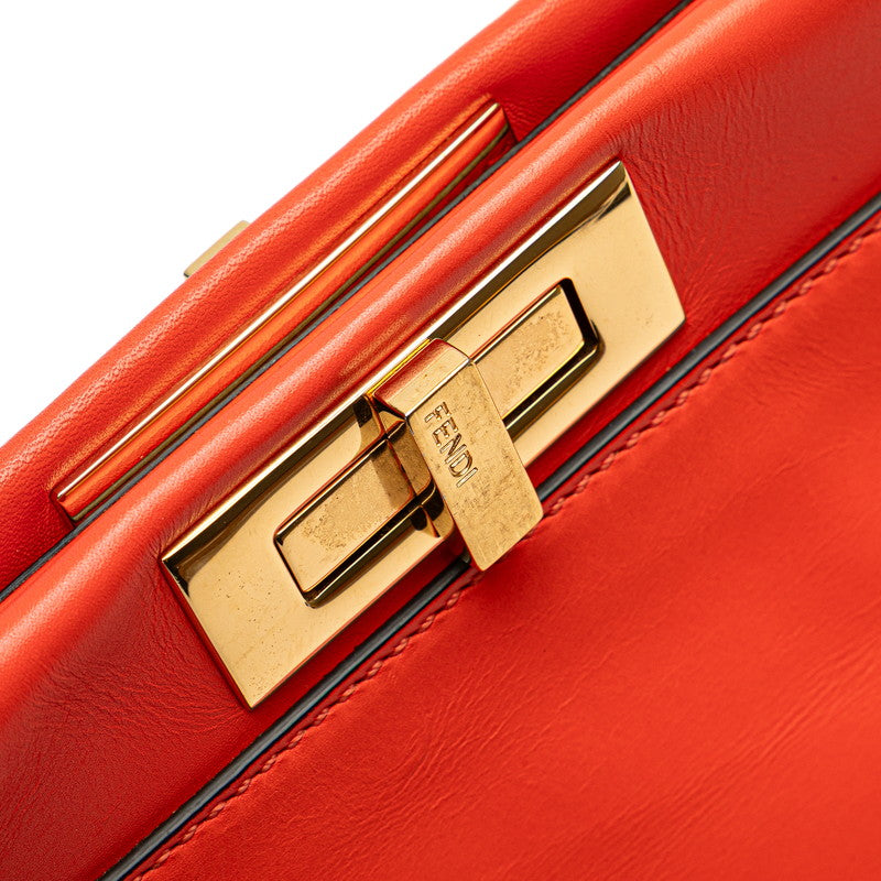 フェンディ ピーカブー ミディアム ハンドバッグ ショルダーバッグ 2WAY 8BN226 レッド レザー レディース FENDI 【中古】