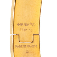 エルメス クリックH PM ブレスレット バングル ゴールド ブルー メッキ エナメル レディース HERMES 中古