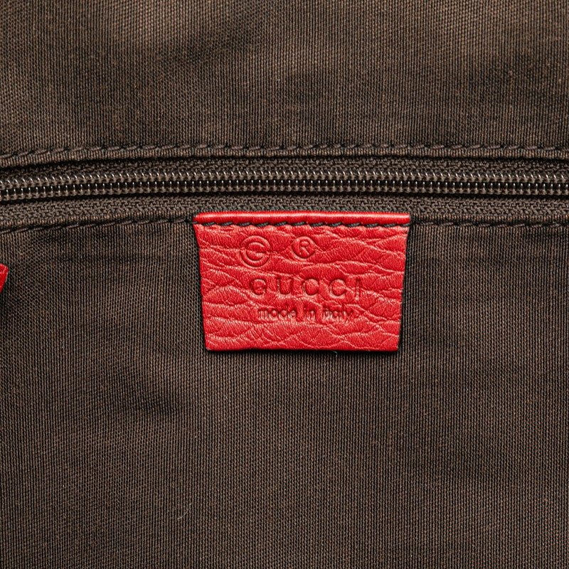 グッチ ウェビングライン ハンドバッグ ショルダーバッグ２WAY 420023 レッド レザー レディース GUCCI 【中古】