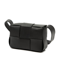 ボッテガヴェネタ マキシイントレチャート ショルダーバッグ ブラック レザー レディース BOTTEGAVENETA 【中古】