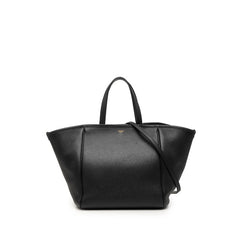 セリーヌ スモール フォールドカバ ハンドバッグ ショルダーバッグ 2WAY ブラック レザー レディース CELINE 【中古】