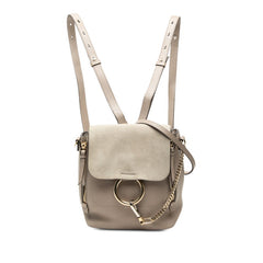 クロエ フェイ Faye リュック 2WAY ショルダーバッグ ハンドバッグ グレージュ レザー スウェード レディース Chloe 【中古】
