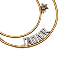 ディオール J'ADIOR ムーン＆スター フープピアス ゴールド シルバー メッキ メタル レディース Dior 【中古】