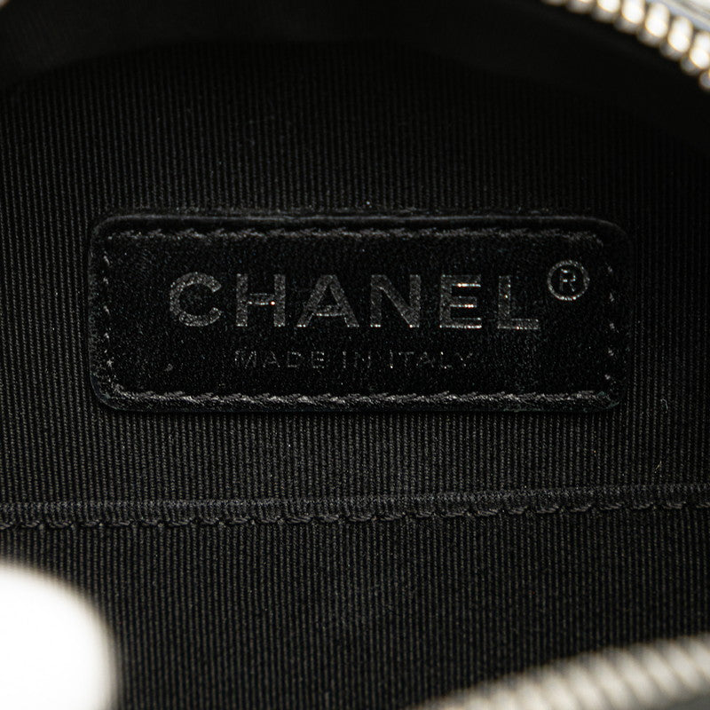 シャネル ココマーク チェーン ショルダーバッグ ハンドバッグ 2WAY ブラック エナメル レディース CHANEL 【中古】