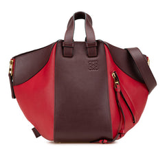ロエベ ハンモック ハンドバッグ ショルダーバッグ 2WAY ワインレッド ボルドー レザー レディース LOEWE 【中古】