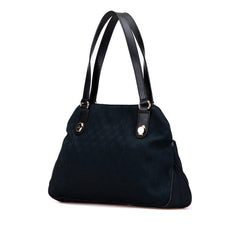 グッチ GGキャンバス トートバッグ ショルダーバッグ 163288 ブラック キャンバス レザー レディース GUCCI 【中古】