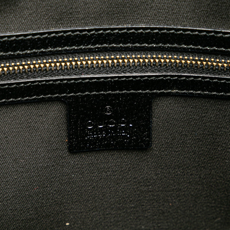 グッチ GGキャンバス トートバッグ ショルダーバッグ 163288 ブラック キャンバス レザー レディース GUCCI 【中古】