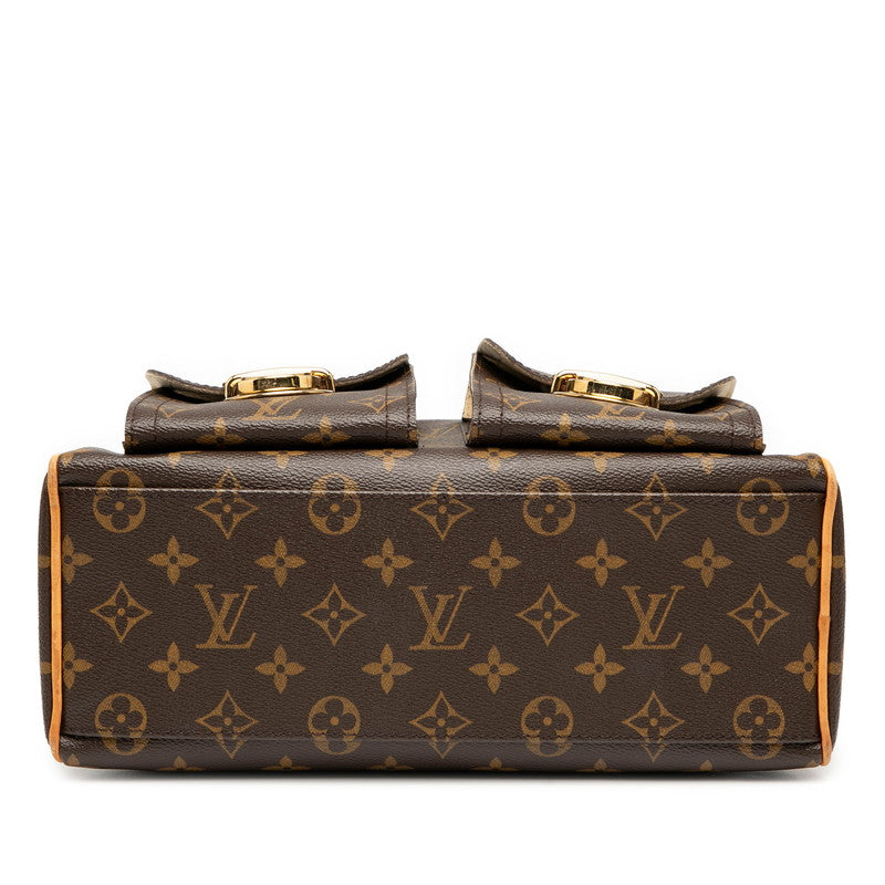 ルイ ヴィトン モノグラム マンハッタンPM ハンドバッグ M40026 ブラウン PVC レザー レディース LOUIS VUITTON 【中古】