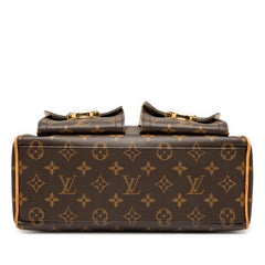 ルイ ヴィトン モノグラム マンハッタンPM ハンドバッグ M40026 ブラウン PVC レザー レディース LOUIS VUITTON 【中古】
