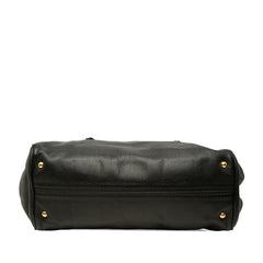 ミュウミュウ ハンドバッグ チェーン ショルダーバッグ 2WAY ブラック レザー レディース MIUMIU 中古