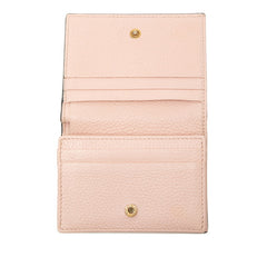 グッチ アニマリエ ビー 二つ折り財布 460185 ピンク レザー レディース GUCCI 【中古】
