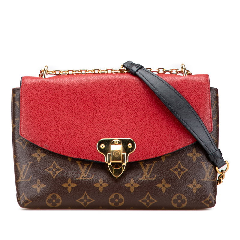 ルイ ヴィトン モノグラム サン プラシード チェーンショルダーバッグ M43713 スリーズ ブラウン PVC レザー レディース LOUIS VUITTON 【中古】