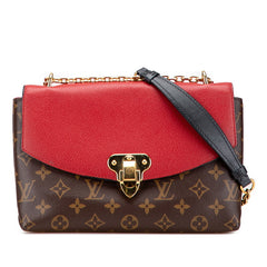 ルイ ヴィトン モノグラム サン プラシード チェーンショルダーバッグ M43713 スリーズ ブラウン PVC レザー レディース LOUIS VUITTON 【中古】