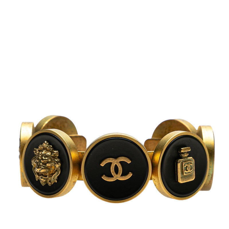 シャネル ヴィンテージ ココマーク バングル ゴールド ブラック メッキ レディース CHANEL 【中古】