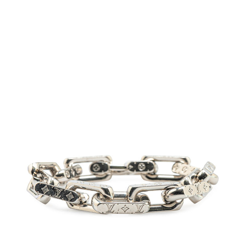 ルイ ヴィトン モノグラム チェーン ブレスレット #M M64223 シルバー メタル メンズ LOUIS VUITTON 【中古】
