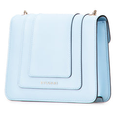 ブルガリ セルペンティ フォーエバー ショルダーバッグ ブルー レザー レディース BVLGARI 【中古】