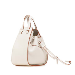 ロエベ アナグラム ハンモックミニ ハンドバッグ ショルダーバッグ 2WAY ホワイト レザー レディース LOEWE 【中古】