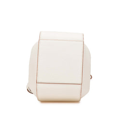 ロエベ アナグラム ハンモックミニ ハンドバッグ ショルダーバッグ 2WAY ホワイト レザー レディース LOEWE 【中古】
