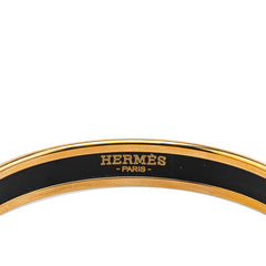 エルメス エマイユPM 七宝焼き バングル ゴールド マルチカラー メッキ レディース HERMES 【中古】