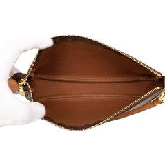 ルイ ヴィトン モノグラム ポシェット アクセソワール ハンドバッグ ポーチ M51980 ブラウン PVC レザー レディース LOUIS VUITTON 【中古】