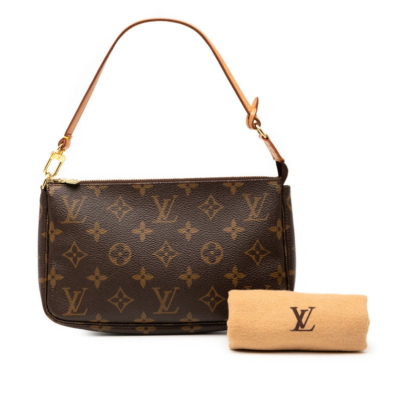 ルイ ヴィトン モノグラム ポシェット アクセソワール ハンドバッグ ポーチ M51980 ブラウン PVC レザー レディース LOUIS VUITTON 【中古】